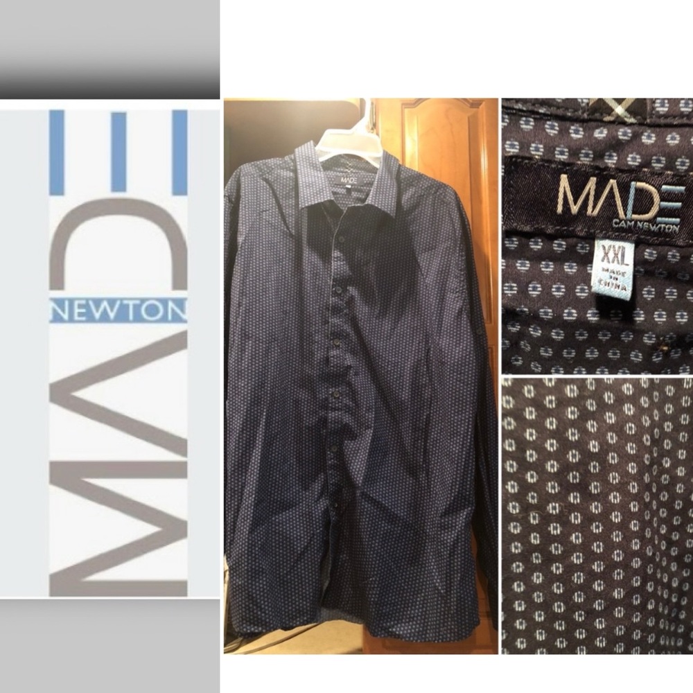 Made Cam Newton Dress Shirt